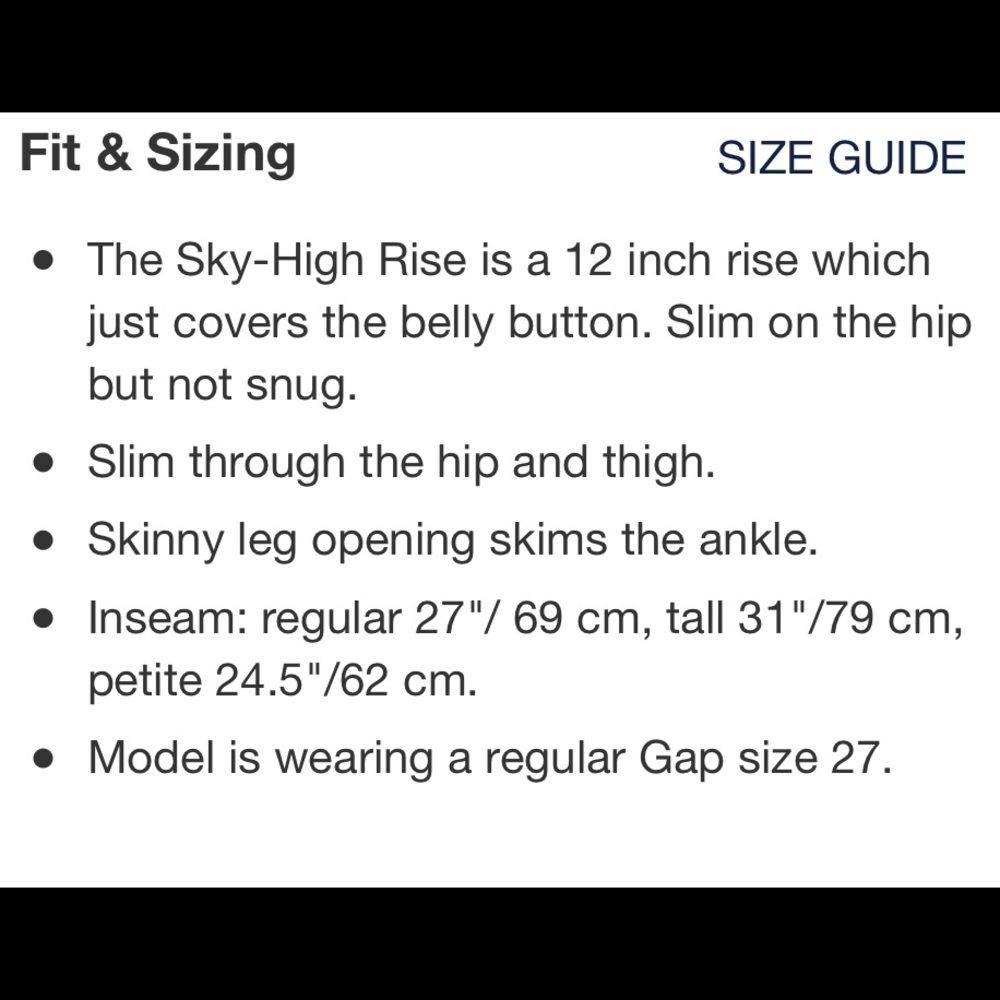 New GAP SkyHigh Destructed True Skinny Ankle Jeans Size 18P - Picture 6 of 6